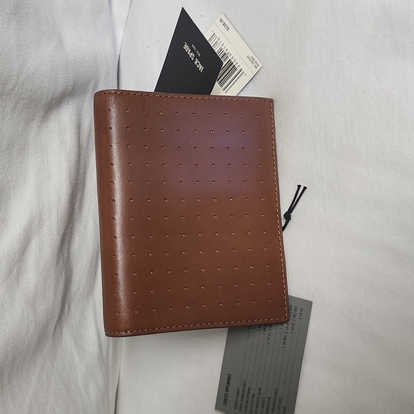 JACK SPADE PASSPORT WALLET W6RU0272 610 LEATHER TABACO 226 - Picture 11 of 15
